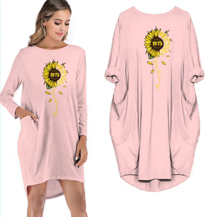 1975 Being Awesome You Are My Sunshine Vintage Pocket Dress