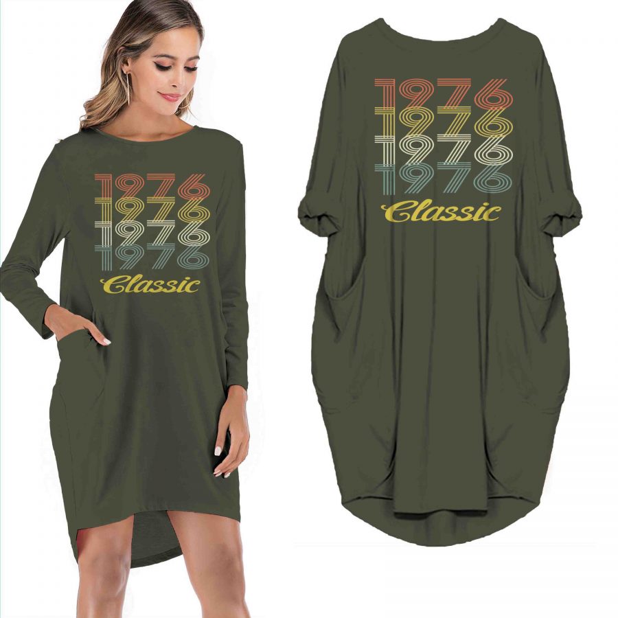Birthday Outfits Vintage 1976 Classic Limited Edition Pocket Dress