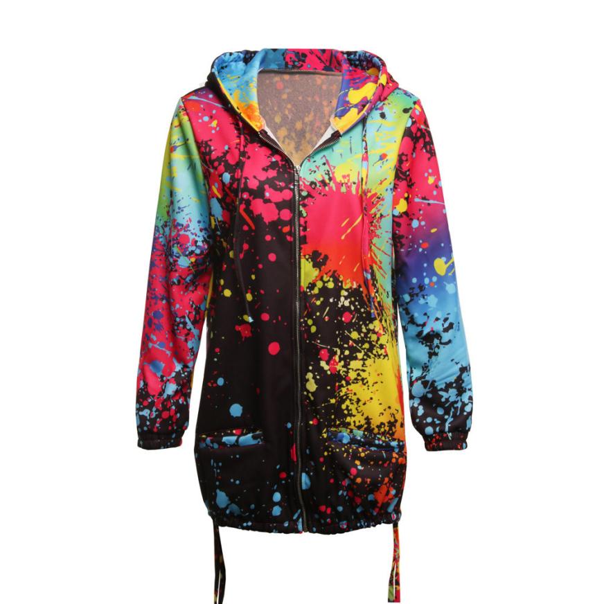 Fashion Tie dyeing Print Coats for Women