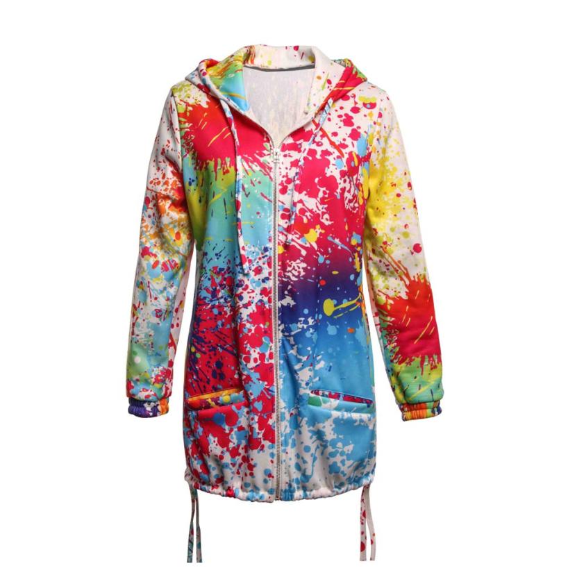 Fashion Tie dyeing Print Coats for Women