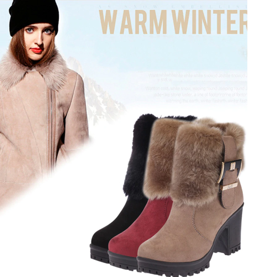 Lynne's Square Heel Winter Boots