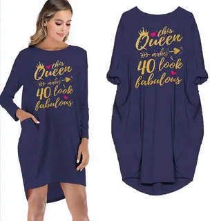 This Queen Makes 40 Look Fabulous Limited Edition Pocket Dress – alternate