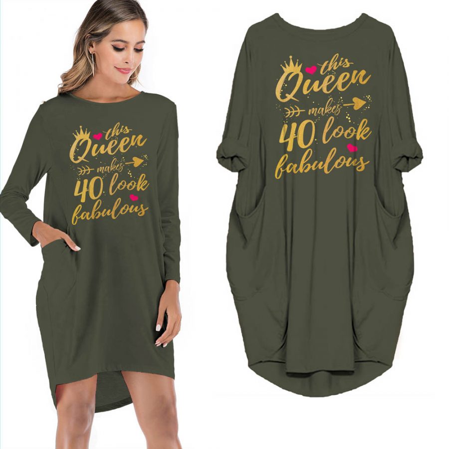 This Queen Makes 40 Look Fabulous Limited Edition Pocket Dress