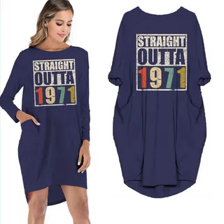 Birthday Outfits Straight Outta 1971 Limited Edition Pocket Dress – alternate