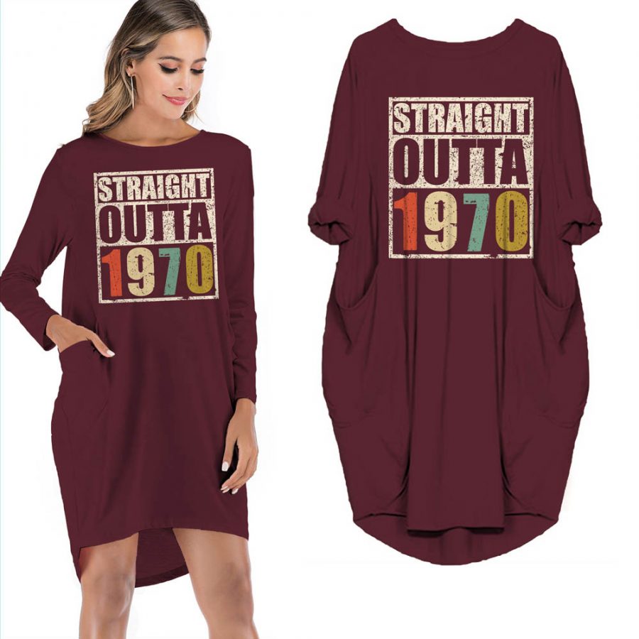 50th Birthday Outfits Straight Outta 1970 Limited Edition Pocket Dress