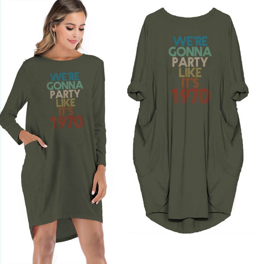 50th Birthday Outfits Party Like It's 1970 Limited Edition Pocket Dress