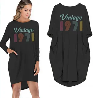 Birthday Outfits New Vintage 1971 Limited Edition Pocket Dress