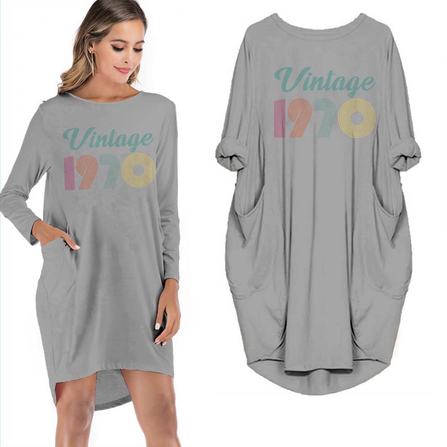 50th Birthday Outfits New Vintage 1970 Limited Edition Pocket Dress
