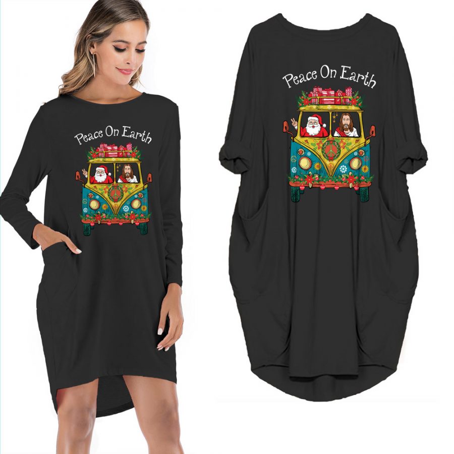 Peace On Earth Limited Edition Pocket Dress Hippie Clothes
