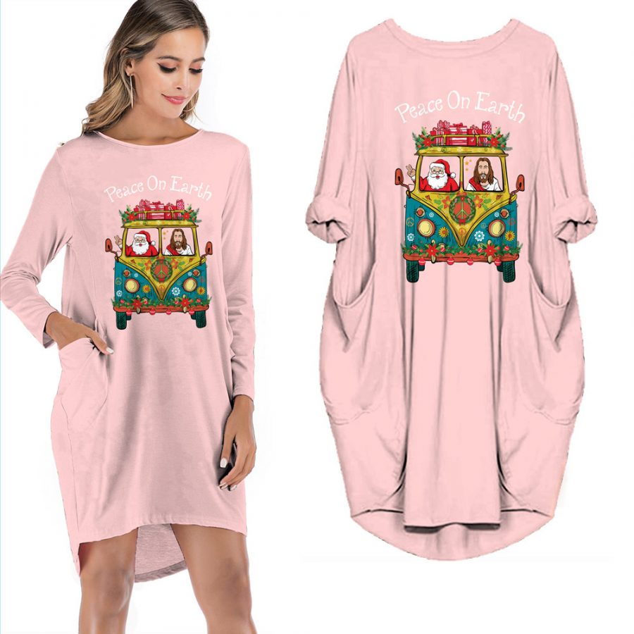 Peace On Earth Limited Edition Pocket Dress Hippie Clothes