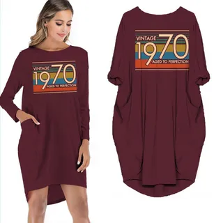 50th Birthday Outfits Vintage 1970 Aged To Perfection Birthday Dresses – alternate