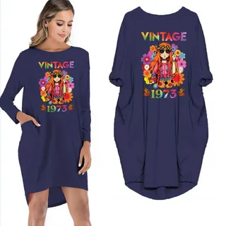 Birthday Outfits Lady Vintage 1973 Limited Edition Pocket Dress – alternate