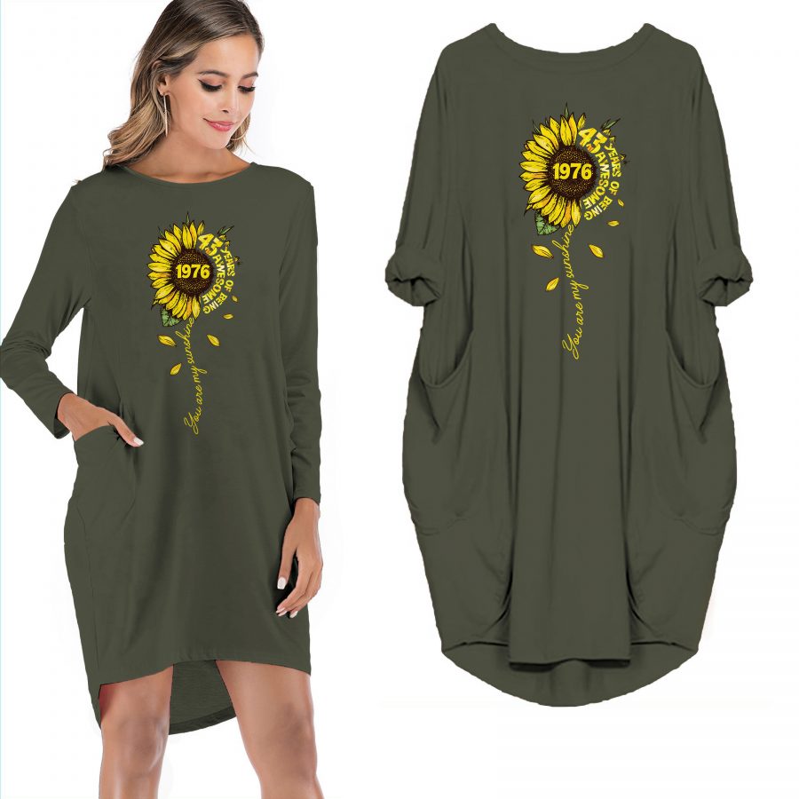 Birthday Outfits You Are My Sunshine Vintage 1976 Limited Edition Pocket Dress