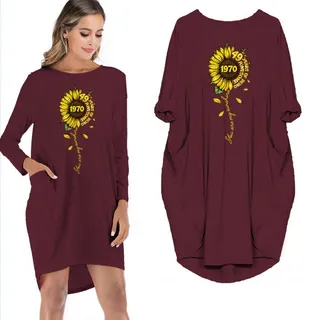 50th Birthday Outfits You Are My Sunshine 1970 Limited Edition Pocket Dress – alternate