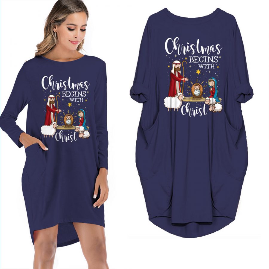 Christmas Begins With Christ Limited Edition Pocket Dress