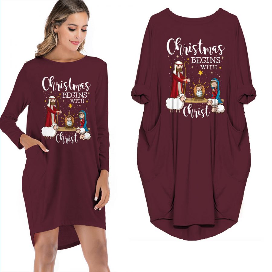 Christmas Begins With Christ Limited Edition Pocket Dress