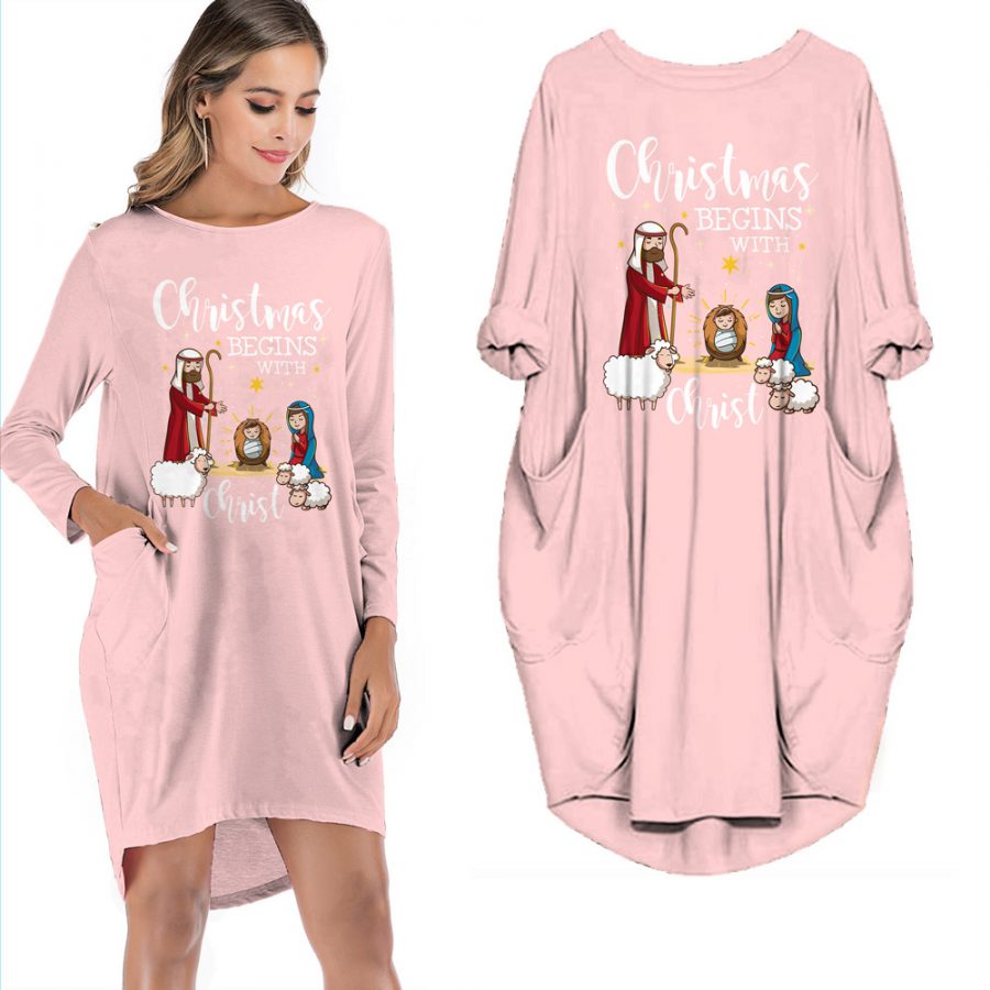 Christmas Begins With Christ Limited Edition Pocket Dress