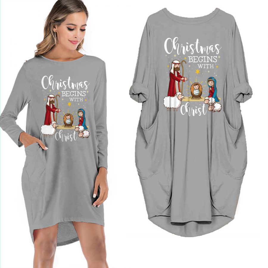 Christmas Begins With Christ Limited Edition Pocket Dress