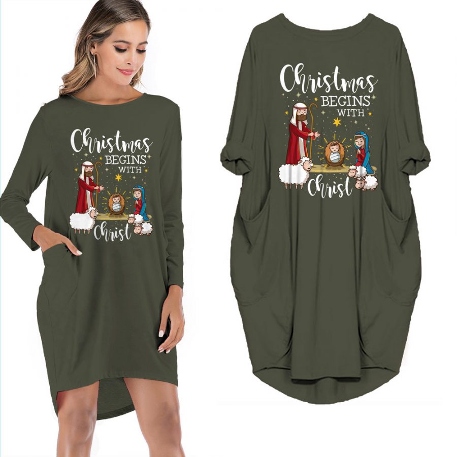 Christmas Begins With Christ Limited Edition Pocket Dress