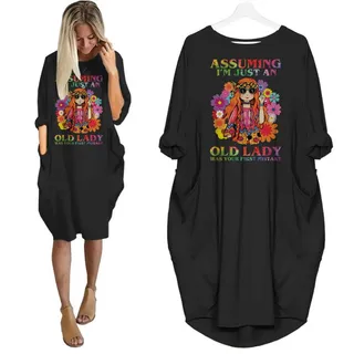 Assuming I'm Just An Old Lady Limited Edition Pocket Dress Hippie Clothes
