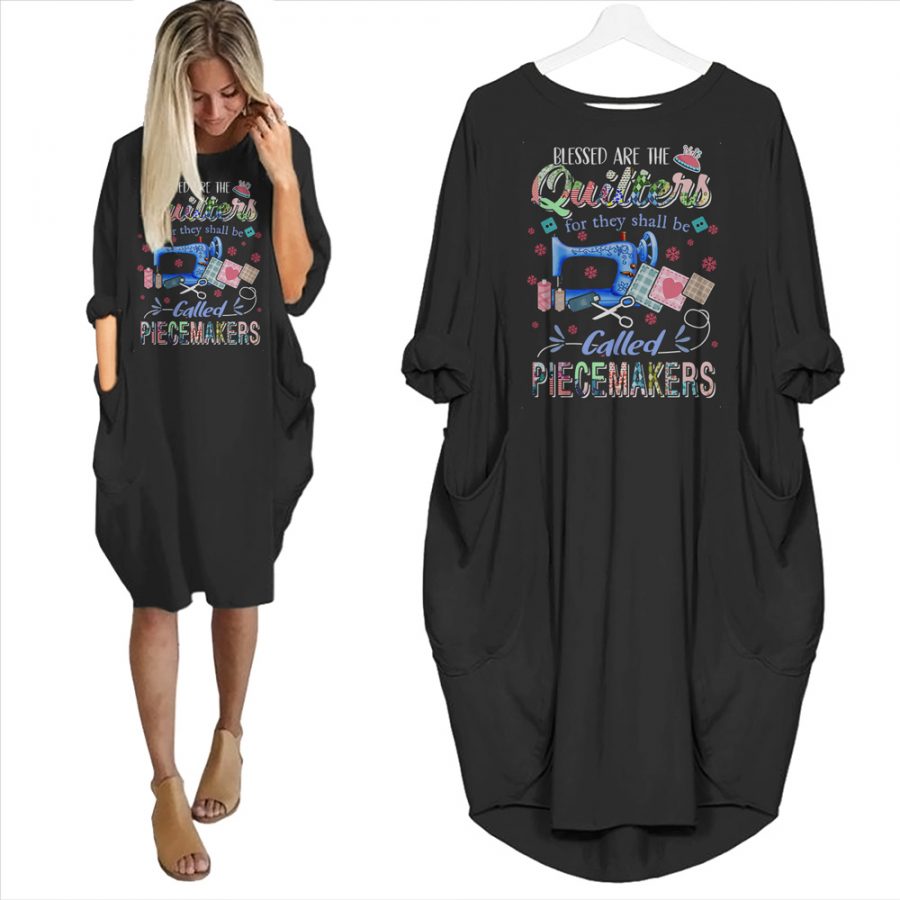 Blessed Are The Quilters Pocket Dress