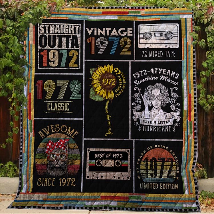 Vintage 1972 Limited Edition Birthday Quilt - alternate