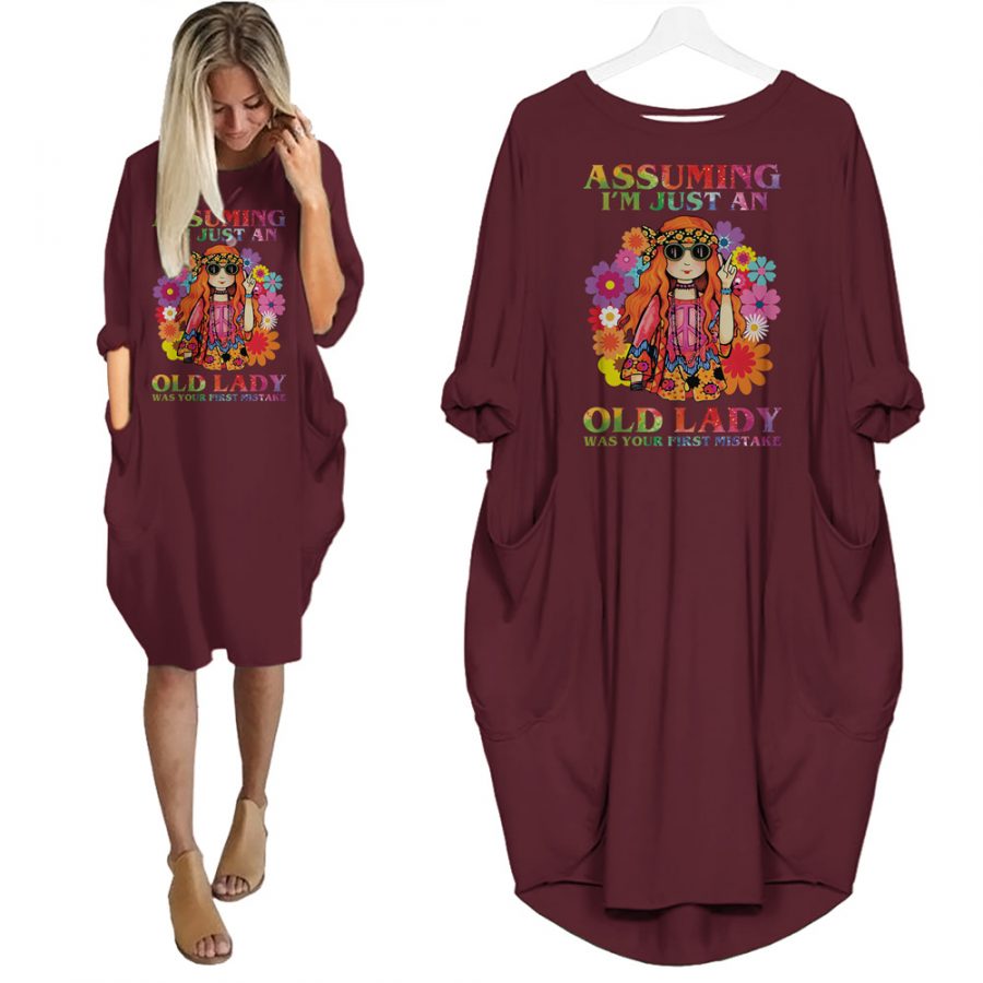 Assuming I'm Just An Old Lady Limited Edition Pocket Dress Hippie Clothes