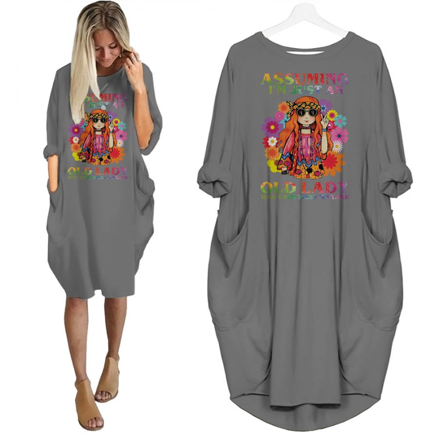 Assuming I'm Just An Old Lady Limited Edition Pocket Dress Hippie Clothes