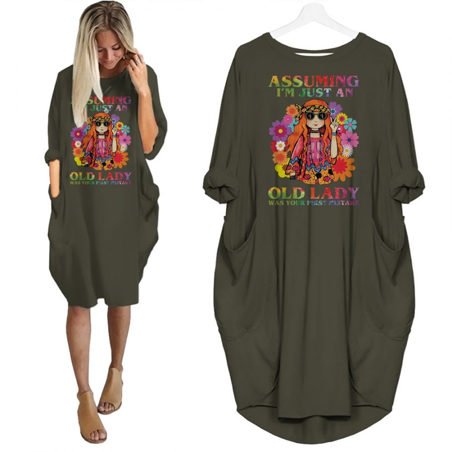 Assuming I'm Just An Old Lady Limited Edition Pocket Dress Hippie Clothes