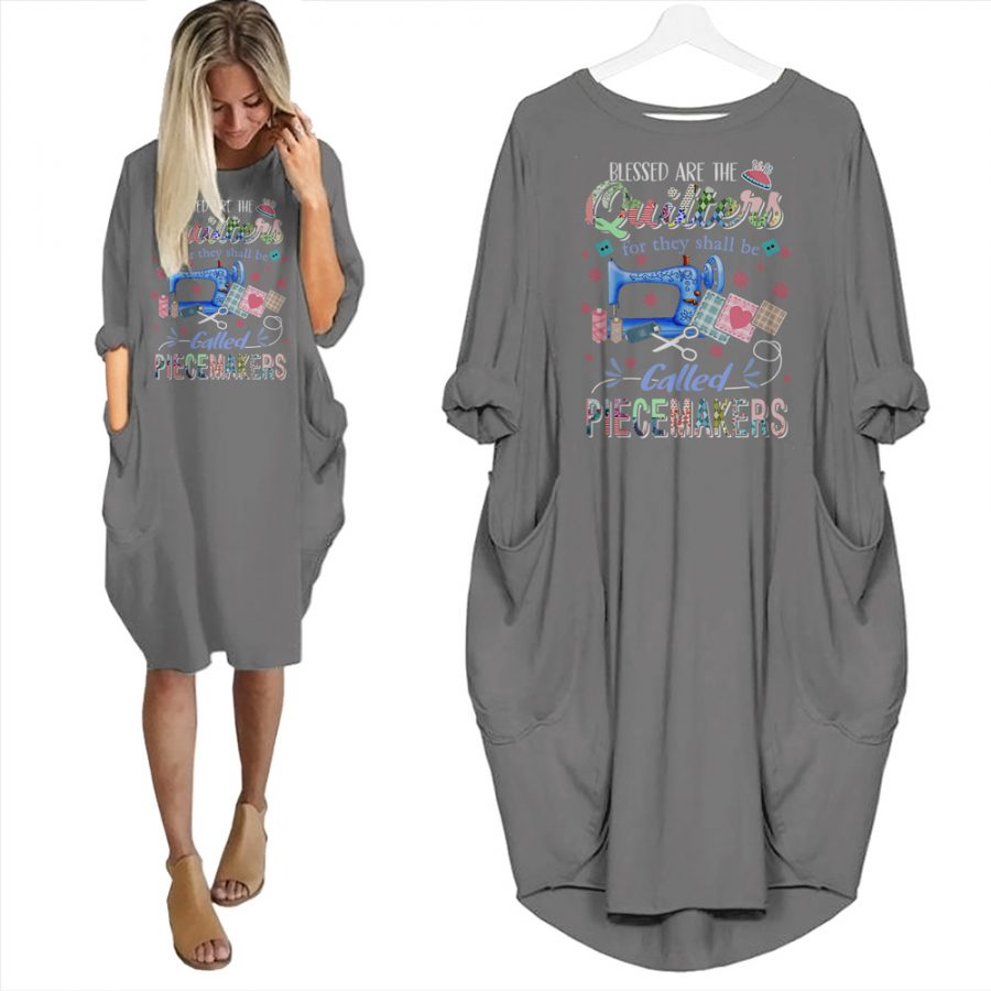 Blessed Are The Quilters Pocket Dress