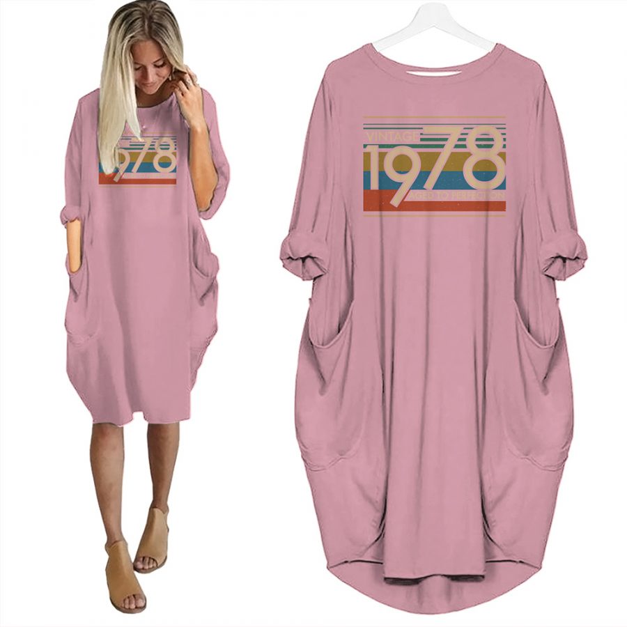 Vintage 1978 Aged To Perfection Pocket Dress