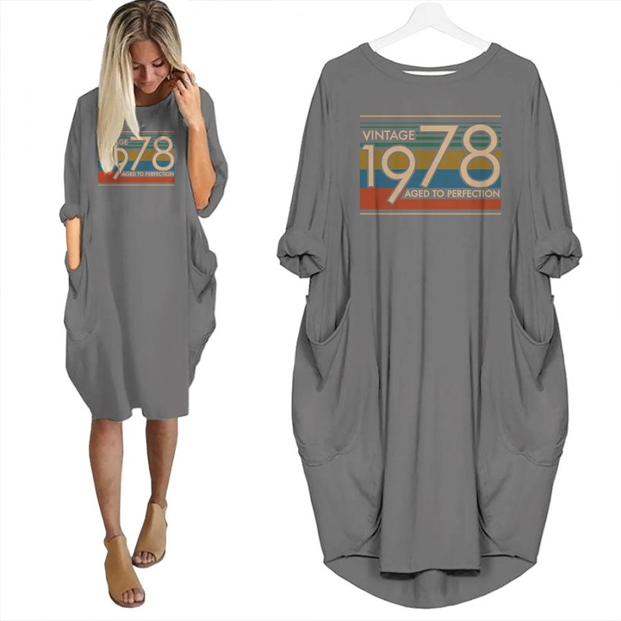 Vintage 1978 Aged To Perfection Pocket Dress