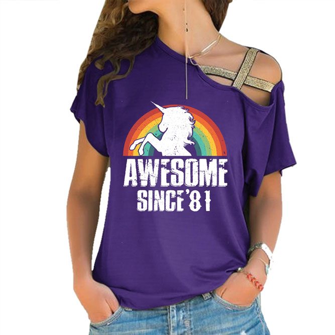 Awesome Since 1981 Limited Edition Off Shoulder Shirt