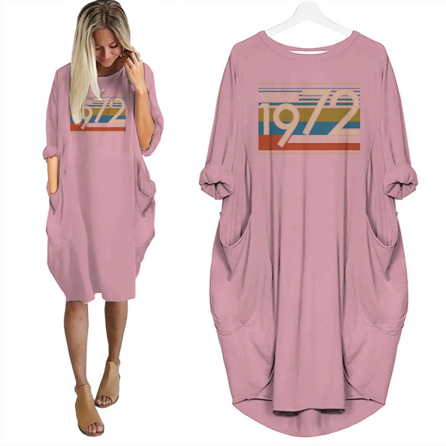 Birthday Outfits Vintage 1972 Aged To Perfection Pocket Dress