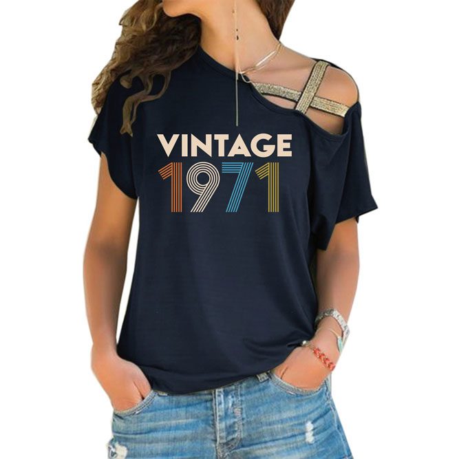 Birthday Outfits Vintage 1971 Limited Edition Off Shoulder Shirt
