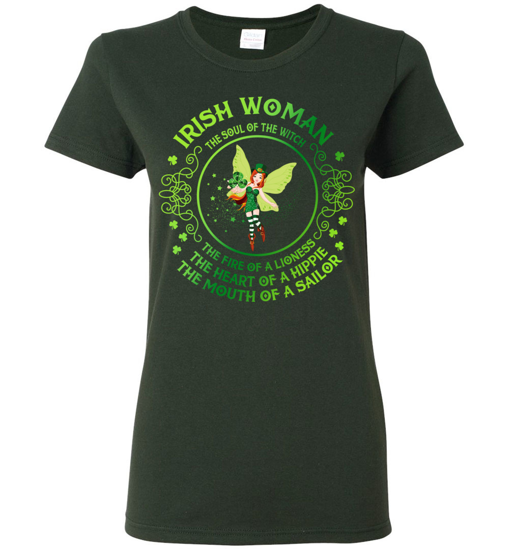 Irish Woman Ladies Short-Sleeve