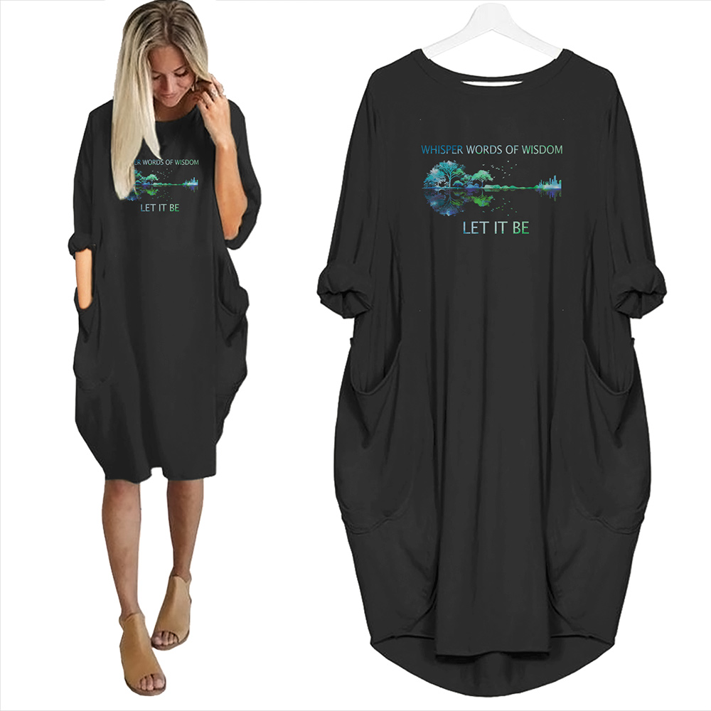 Whisper Words Of Wisdom Let It Be Limited Edition Pocket Dress Hippie Clothes