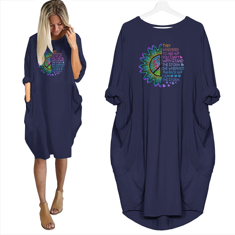 They Whispered To Her You Can’t Withstand The Storm Limited Edition Pocket Dress Hippie Clothes