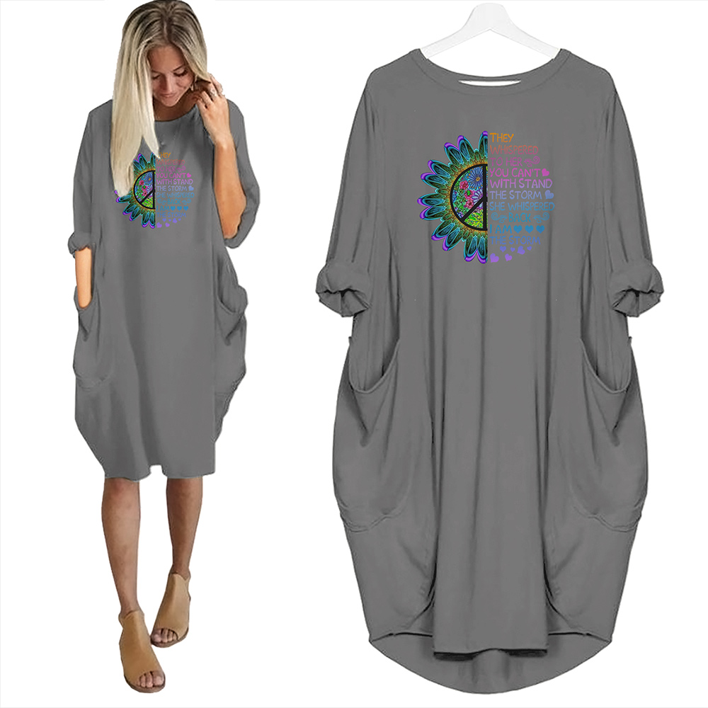 They Whispered To Her You Can’t Withstand The Storm Limited Edition Pocket Dress Hippie Clothes