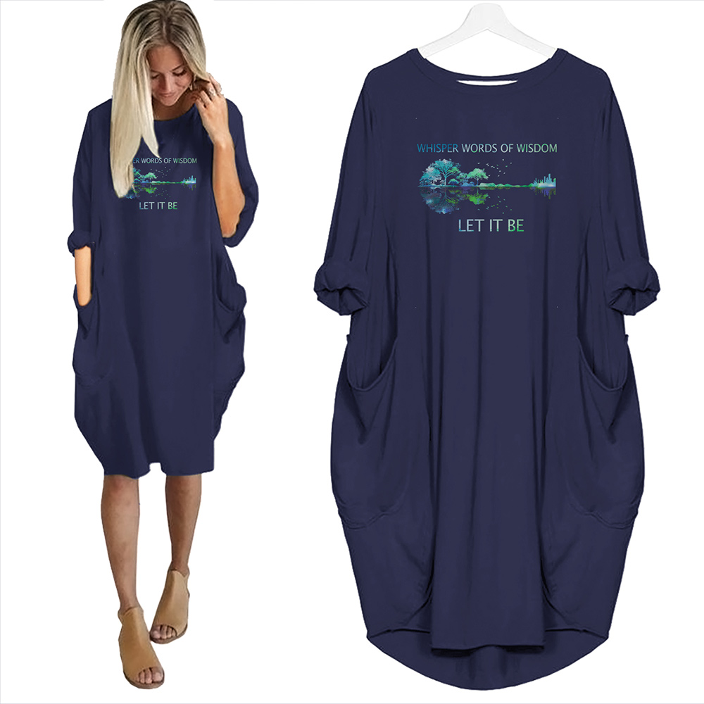 Whisper Words Of Wisdom Let It Be Limited Edition Pocket Dress Hippie Clothes