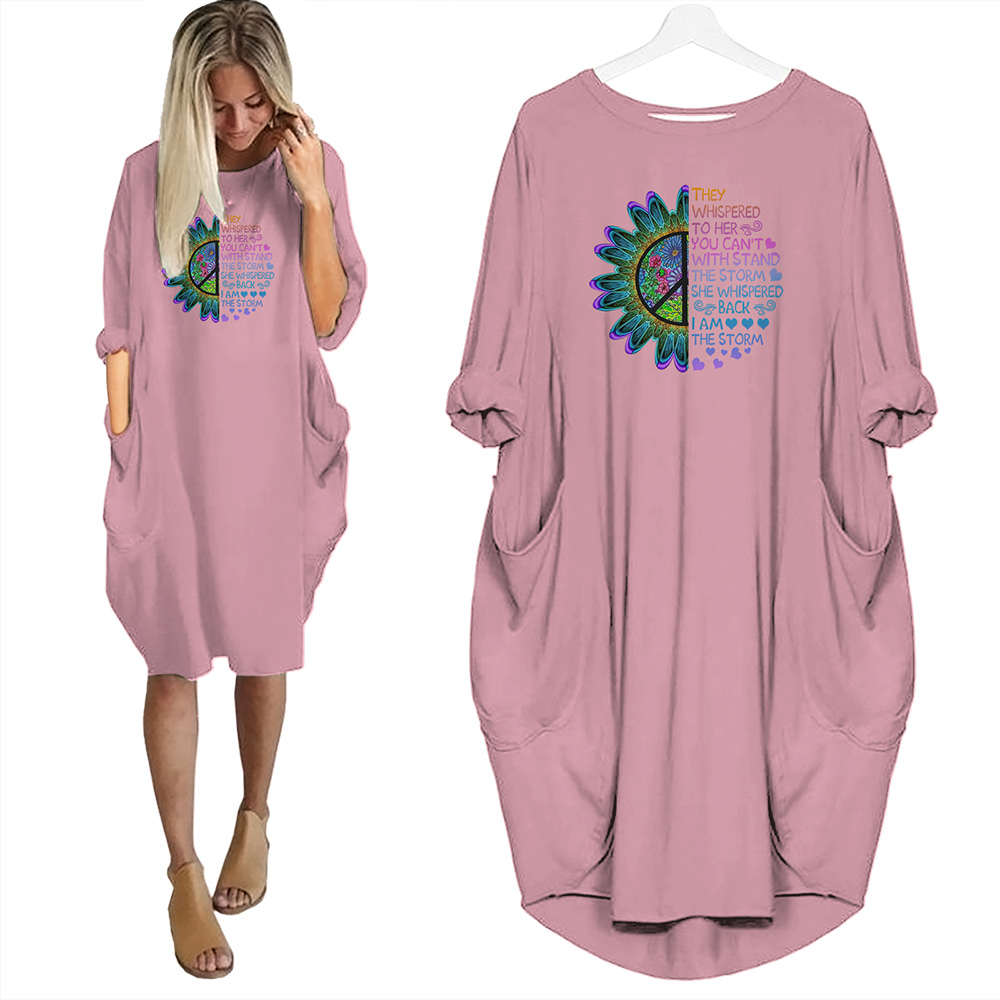 They Whispered To Her You Can’t Withstand The Storm Limited Edition Pocket Dress Hippie Clothes