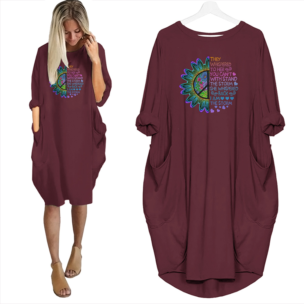 They Whispered To Her You Can’t Withstand The Storm Limited Edition Pocket Dress Hippie Clothes