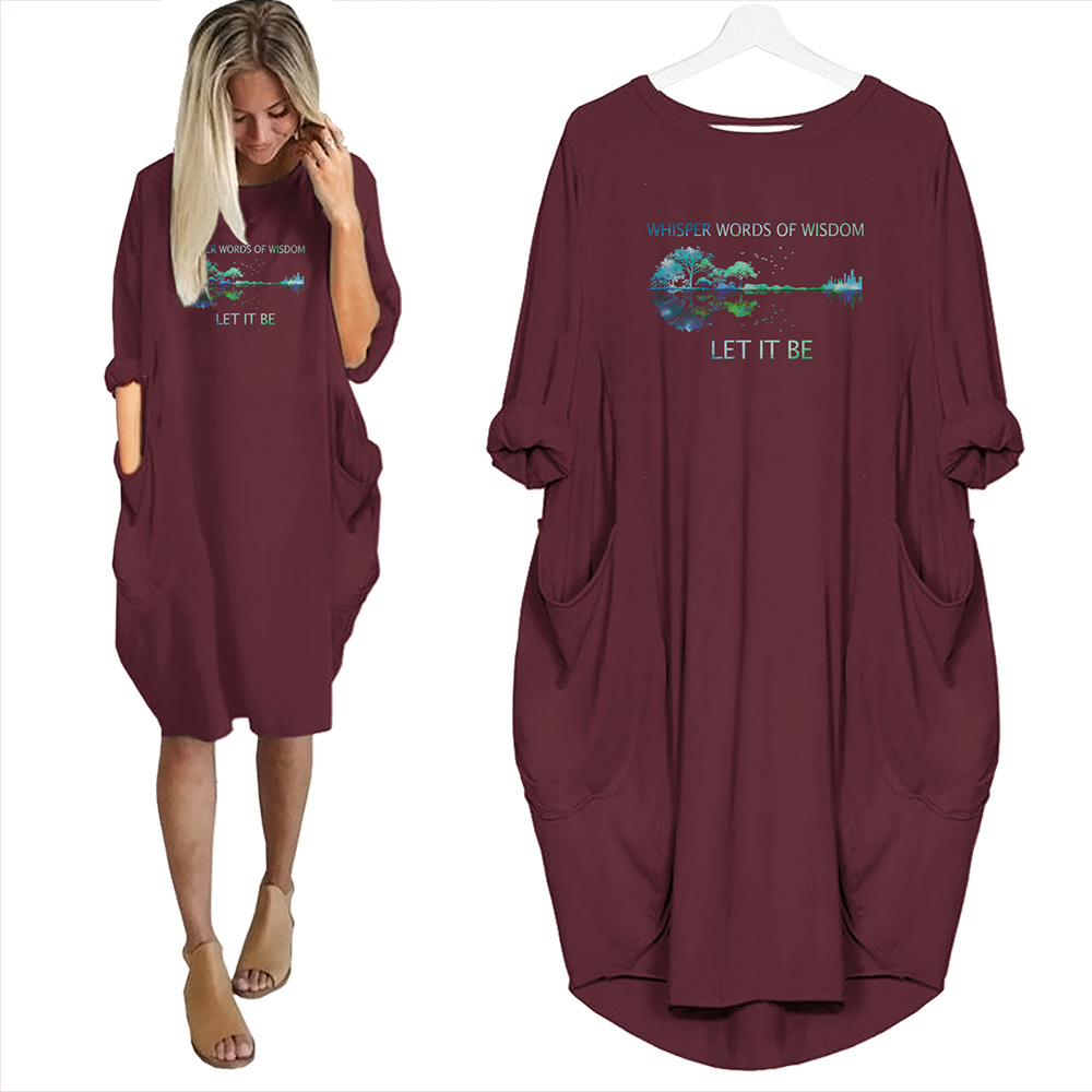Whisper Words Of Wisdom Let It Be Limited Edition Pocket Dress Hippie Clothes
