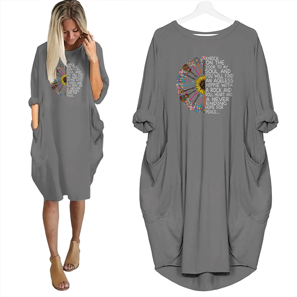 Knock On The Door To My Soul And You Will Find An Ageless Hippie Limited Edition Pocket Dress Hippie Clothes