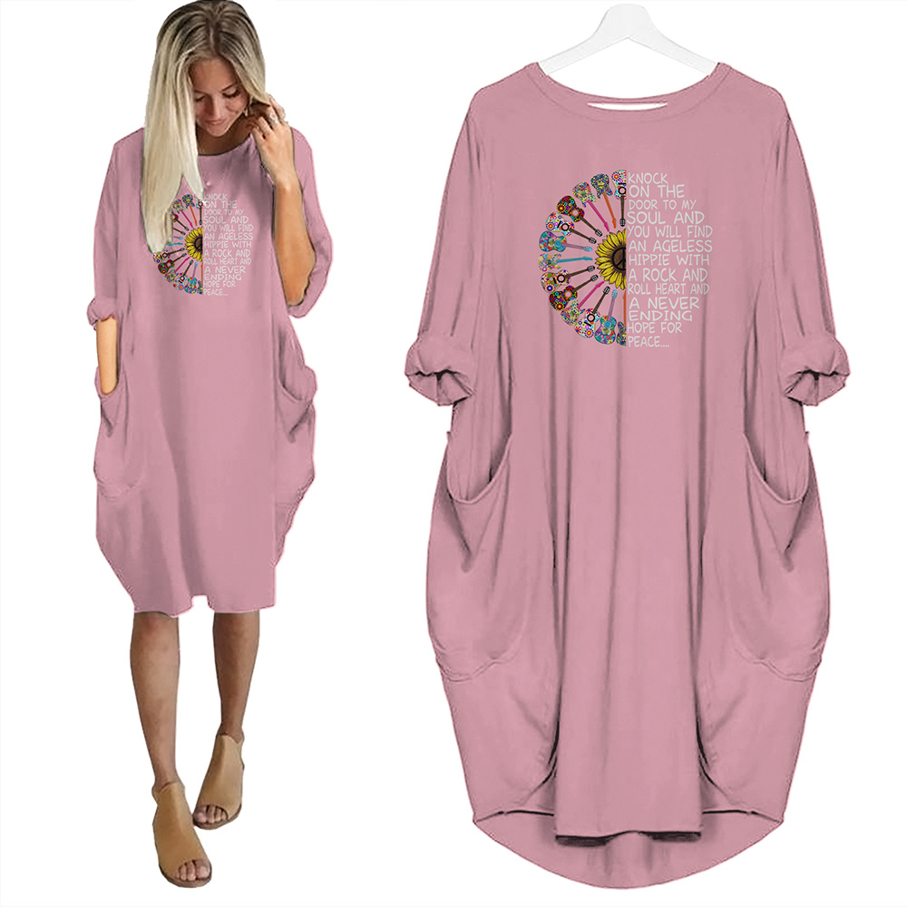 Knock On The Door To My Soul And You Will Find An Ageless Hippie Limited Edition Pocket Dress Hippie Clothes