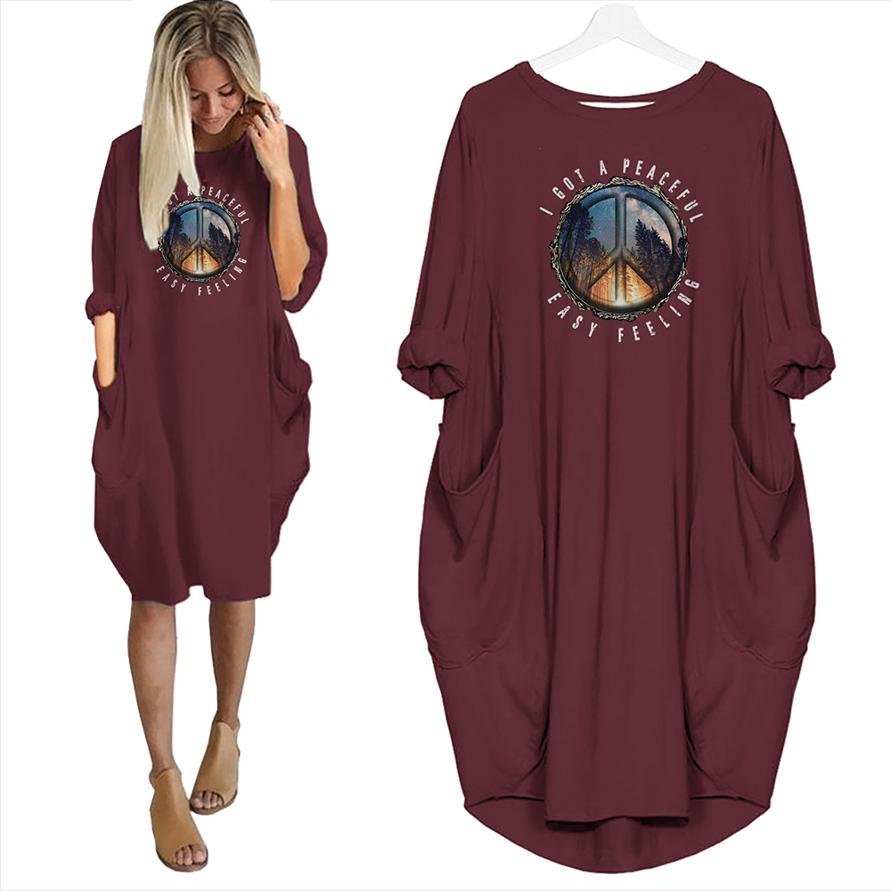 I Got A Peaceful Easy Feeling Limited Edition Pocket Dress Hippie Clothes