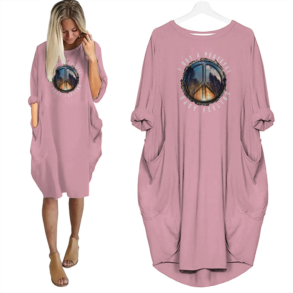 I Got A Peaceful Easy Feeling Limited Edition Pocket Dress Hippie Clothes