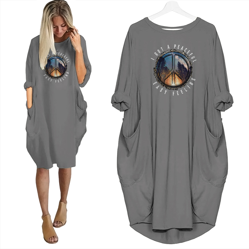 I Got A Peaceful Easy Feeling Limited Edition Pocket Dress Hippie Clothes