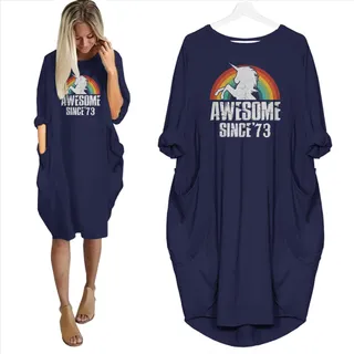 Birthday Outfits Awesome Since 1973 Limited Edition Pocket Dress – alternate